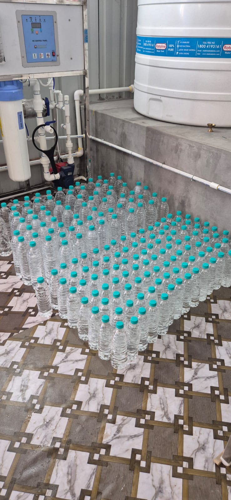Cityneer packaged water bottles ready for dispatch at the purification facility